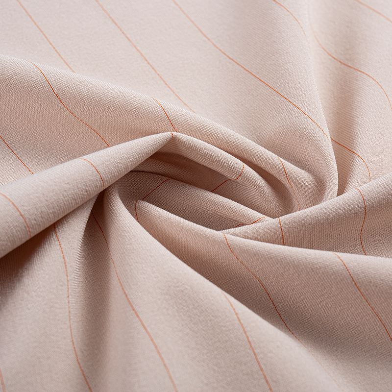 Tessuto a righe verticali in rayon lurex